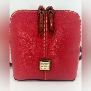 NEW - Dooney & Bourke Red Trixie Pebble Leather Crossbody Bag